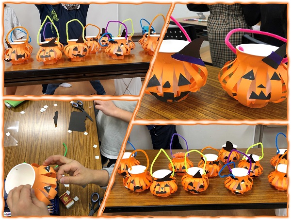 ハロウィンのかご作り20211027